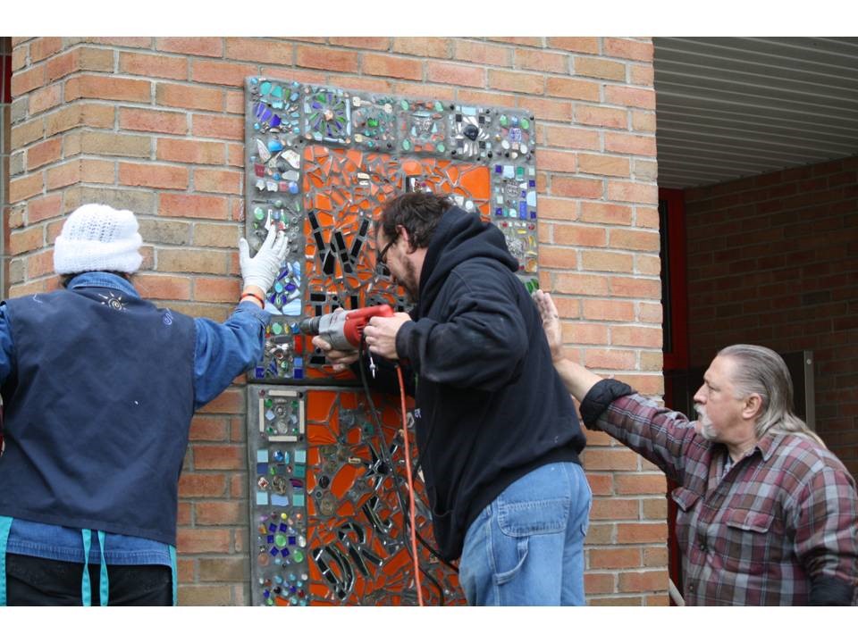 Brewster Mosaic Project Installation