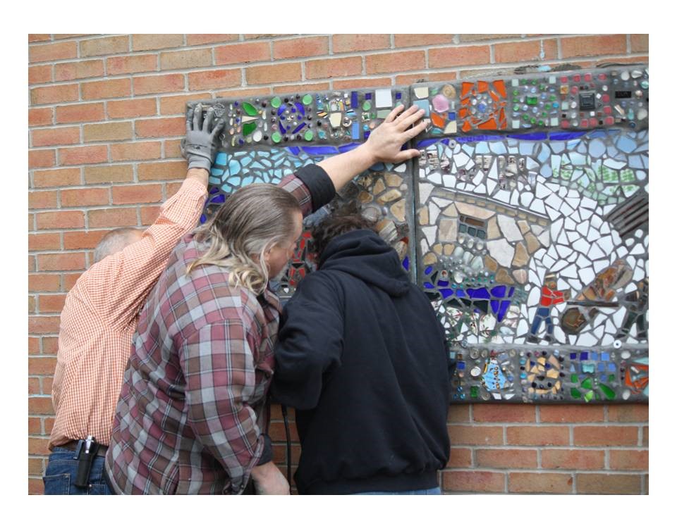 Brewster Mosaic Project Installation